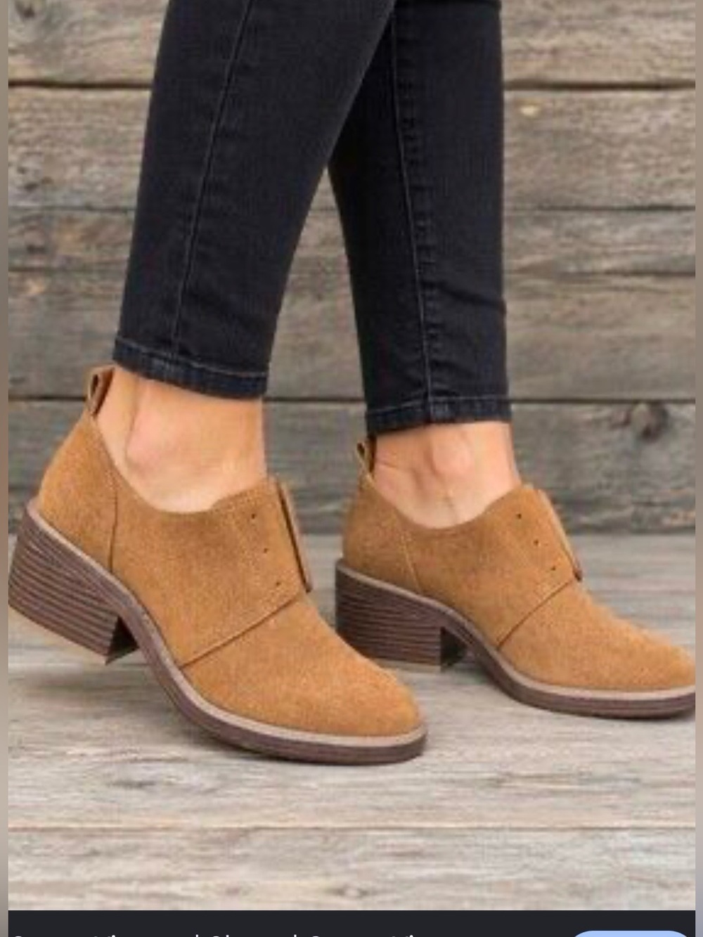 Crown Vintage Tan Suede Low Block Heel Booties